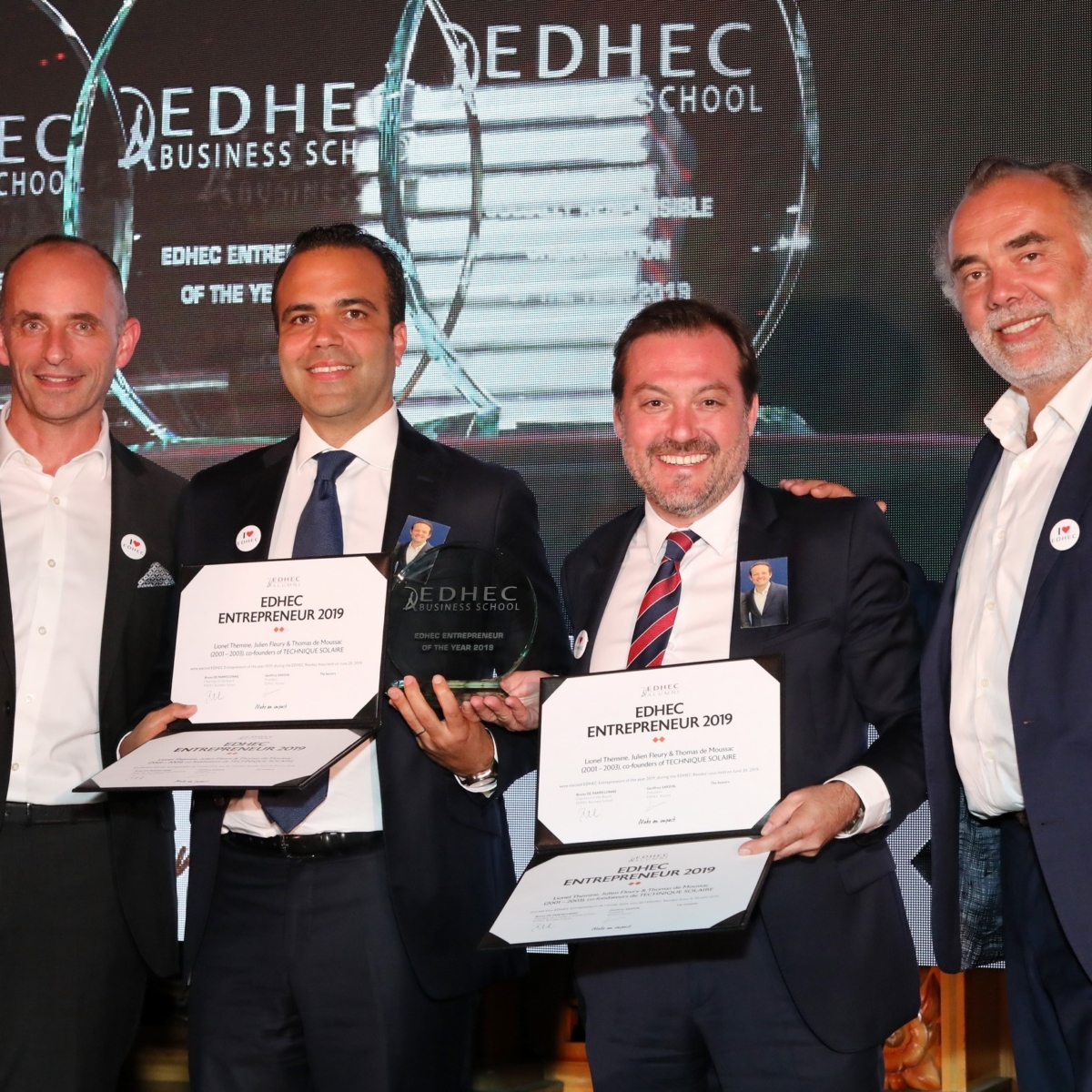 Les fondateurs de Technique Solaire reçoivent le prix EDHEC Entrepreneur
