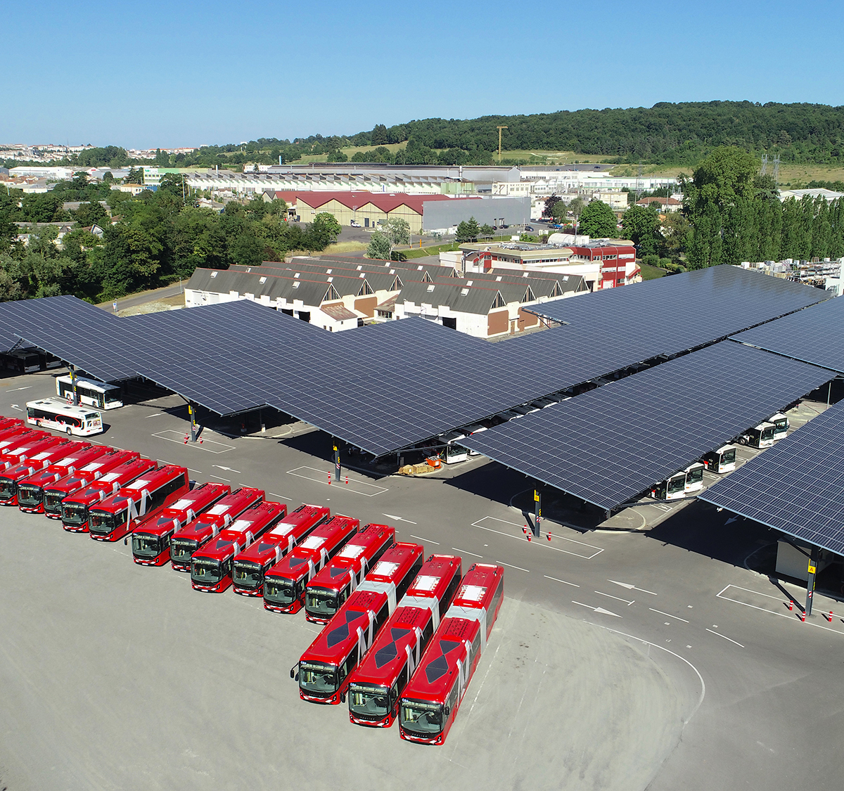 Parking solar shelters