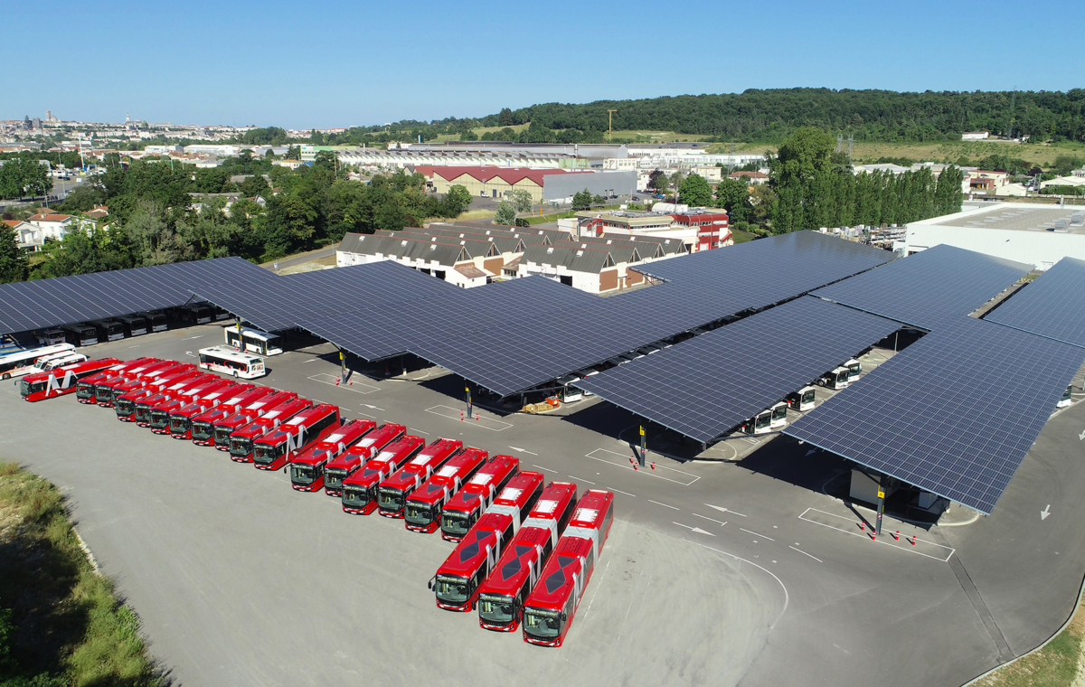 Parking solar shelters