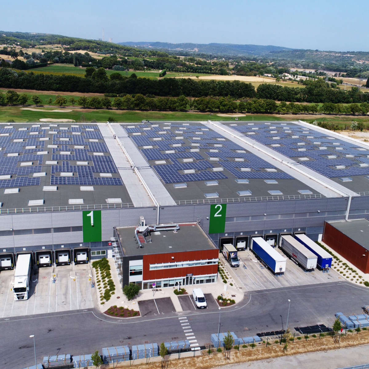 Solar power plant on new building
