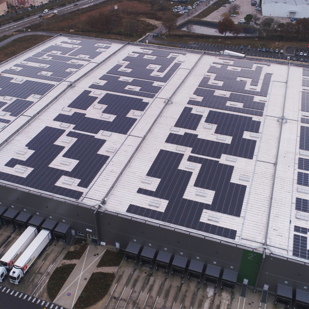Solar power plant on new building