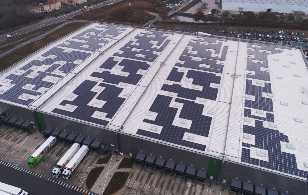 Solar power plant on new building
