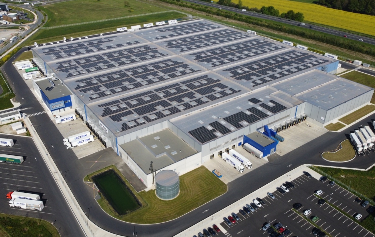 Large warehouse roof