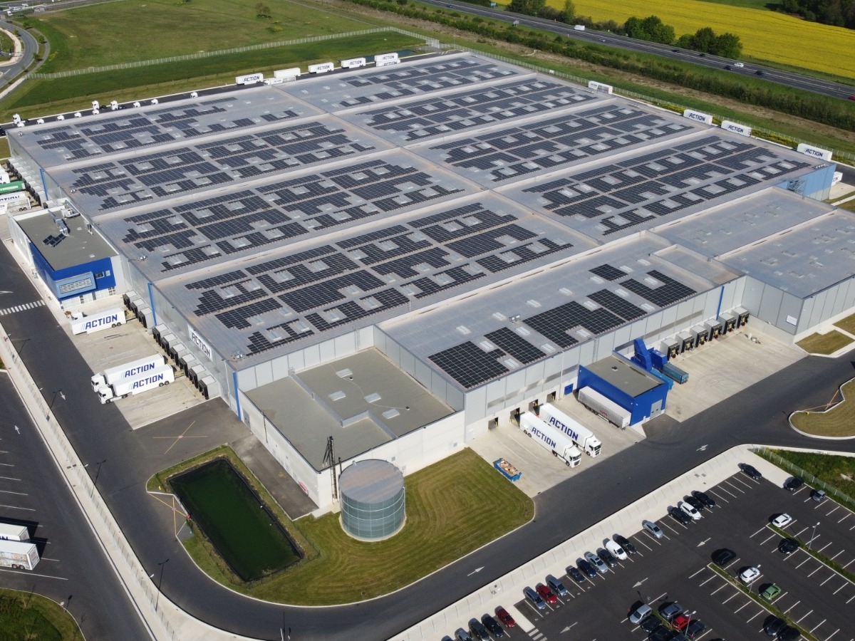 Large warehouse roof