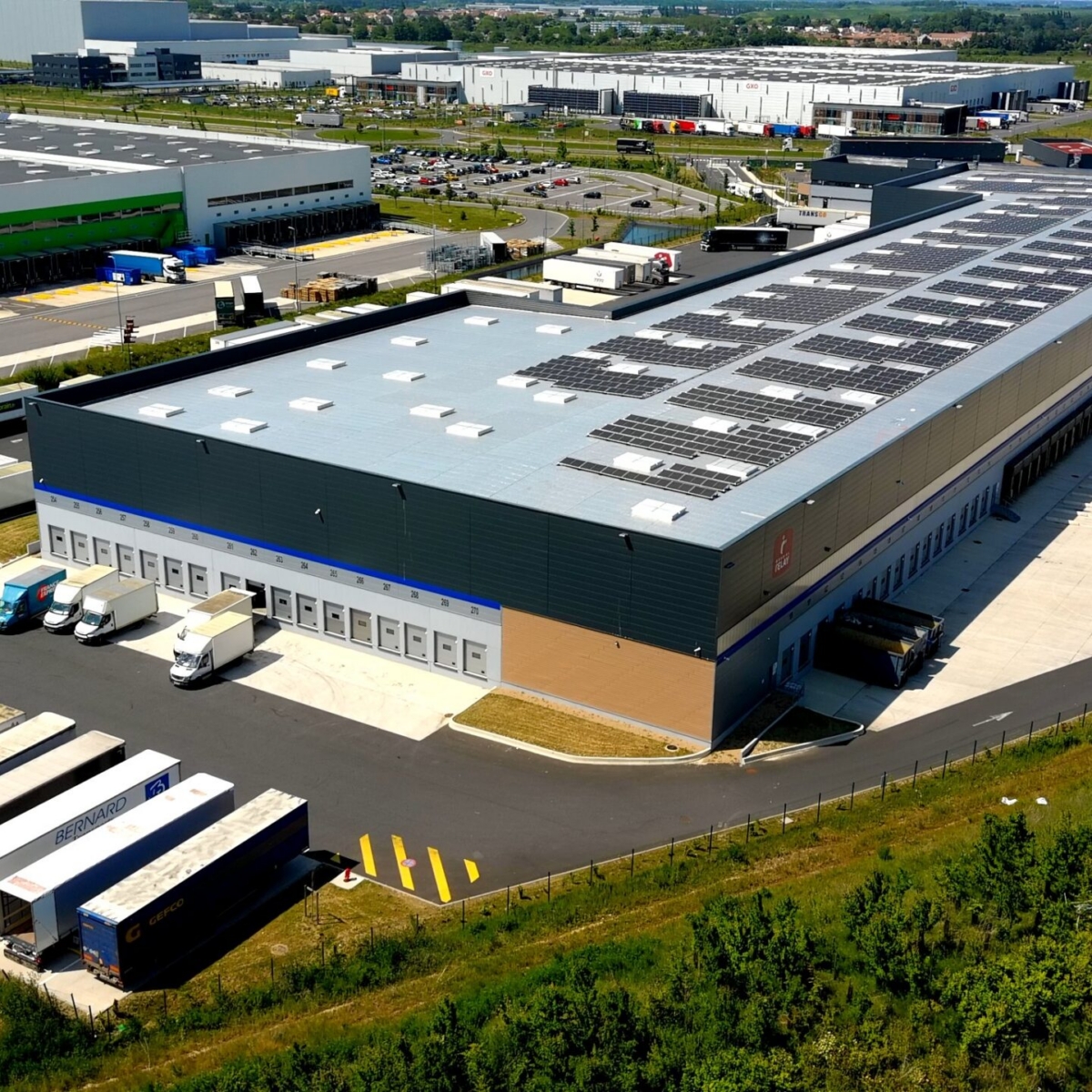 Large warehouse roof