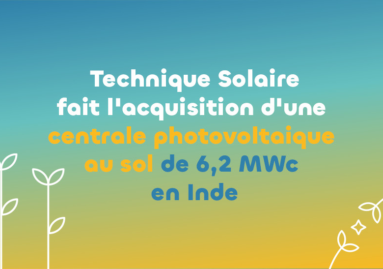 Technique Solaire acquiert une centrale photovoltaïque de 6,2 MWc en Inde avec des symboles de plantes solaires