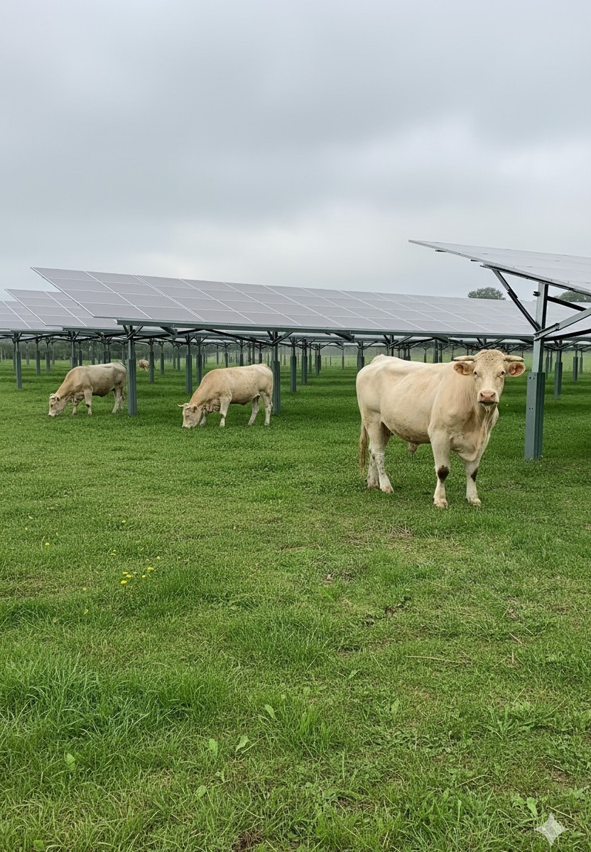 Agrivoltaïsme bovin : de quoi parle-t-on concrètement ?