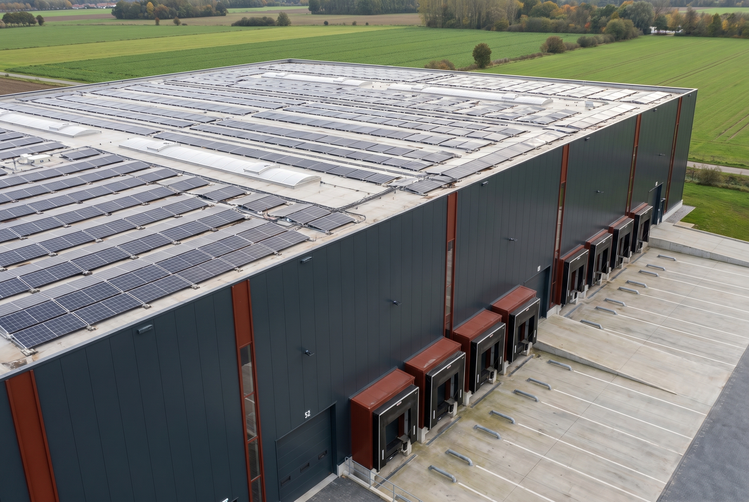 Autoconsommation individuelle sur un Entrepôt industriel équipé de toiture photovoltaïque